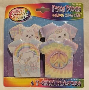 Lisa Frank T-Shirt Notepads Set Of 4